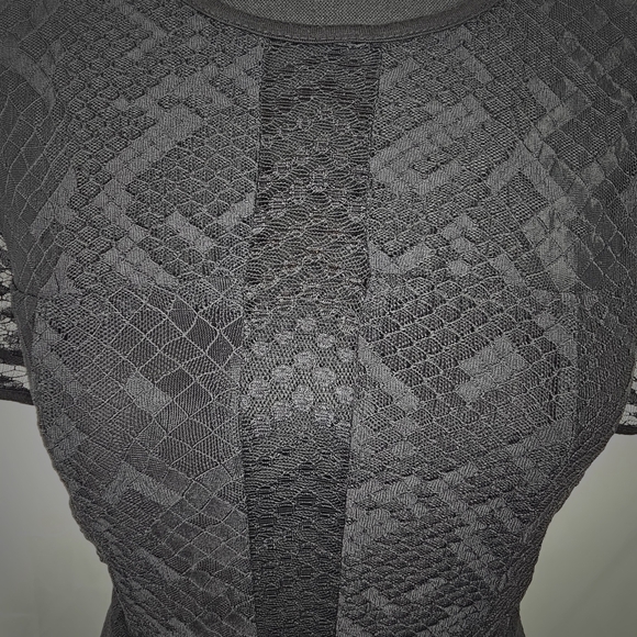 Bailey 44 Black Lace Blocked Sheath Dress. - Picture 8 of 16